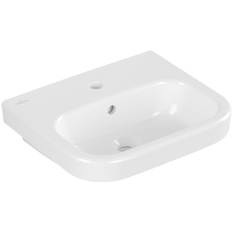 Villeroy & Boch Architectura fontein - 45x38cm - met kraangat - met overloop - White Alpine (glans wit) 1025280