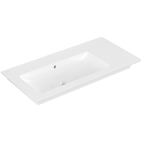 Villeroy & Boch venticello meubelwastafel - 100x50cm - zonder kraangat - met overloop - White Alpine (glans wit) 1025130