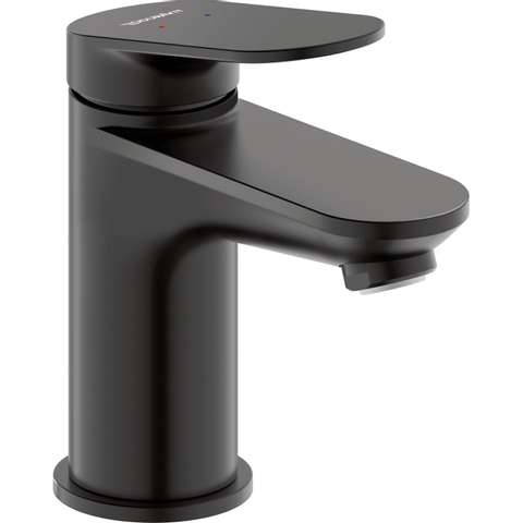 Duravit Wave Wastafelmengkraan - s-size - eengreeps - zonder waste - voorsprong 9.5cm - mat zwart SW997802