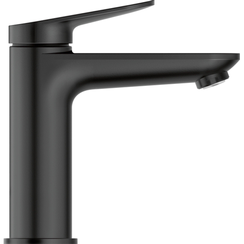 Duravit Wave Wastafelmengkraan - m-size - eengreeps - zonder waste - voorsprong 12.2cm - mat zwart SW962395