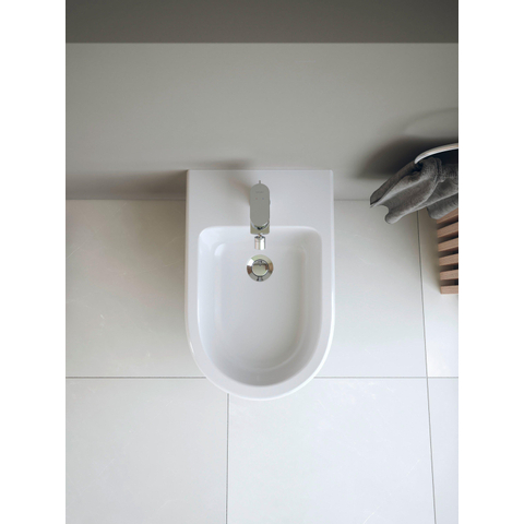 Duravit Wave Bidetmengkraan - eengreeps - voorsprong 12.8cm - hoogglans chroom SW997641