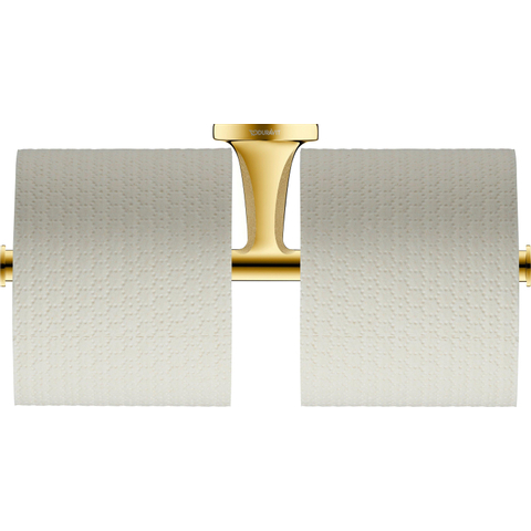 Duravit Starck T Toiletrolhouder - dubbel - zonder klep - gepolijst goud (rvs) SW997781