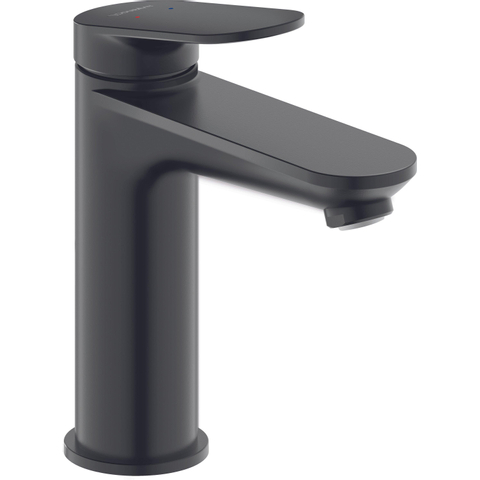 Duravit Wave Wastafelmengkraan - m-size - eengreeps - zonder waste - voorsprong 12.2cm - mat zwart SW962395