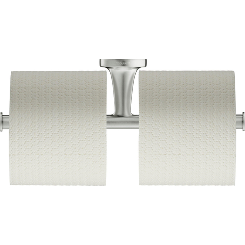 Duravit Starck T Toiletrolhouder - dubbel - zonder klep - geborsteld RVS SW962313