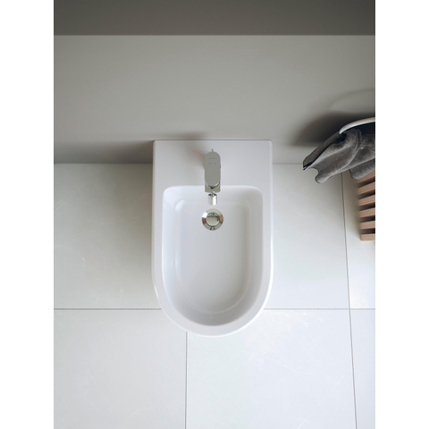 Duravit Wave Bidetmengkraan - eengreeps - voorsprong 12.8cm - hoogglans chroom SW997641