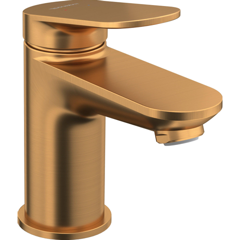 Duravit Wave Wastafelmengkraan - s-size - eengreeps - zonder waste - voorsprong 9.5cm - geborsteld brons SW999970