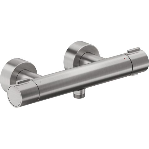 Duravit Thermostatarmaturen Robinet de douche - thermostatique - sans raccords d'inverseur - entraxe=15cm - inox brossé SW962074