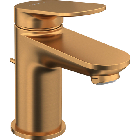 Duravit Wave Wastafelmengkraan - s-size - eengreeps - met waste - voorsprong 9.5cm - geborsteld brons SW997762