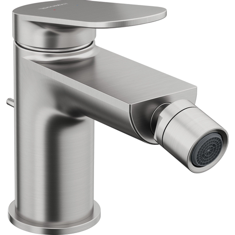 Duravit Wave Bidetmengkraan - eengreeps - voorsprong 12.8cm - geborsteld RVS SW997690