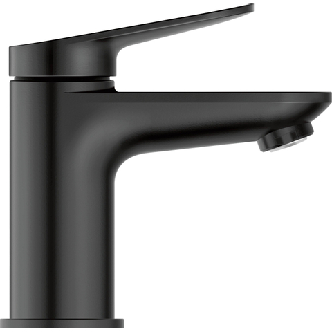 Duravit Wave Wastafelmengkraan - s-size - eengreeps - zonder waste - voorsprong 9.5cm - mat zwart SW997802