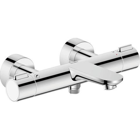 Duravit Wave Mitigeur baignoire - thermostatique - avec inverseur - raccordement - entraxe = 15cm - Chrome SW962407