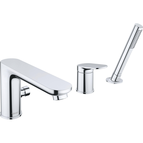 Duravit Wave Badmengkraan - 3-gats - 2 functies - voorsprong 20cm - hoogglans chroom SW997684