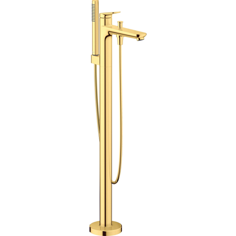 Duravit Wave Badmengkraan - vrijstaand - 2 functies - voorsprong 22.5cm - eengreeps - gepolijst goud-look (goud) SW997659