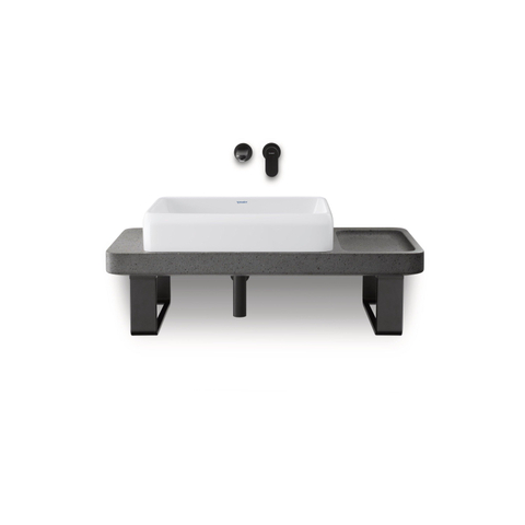 Duravit Wave Wastafelmengkraan - inbouw - 2 gats - eengreeps - voorsprong 20.2cm - mat zwart SW997768