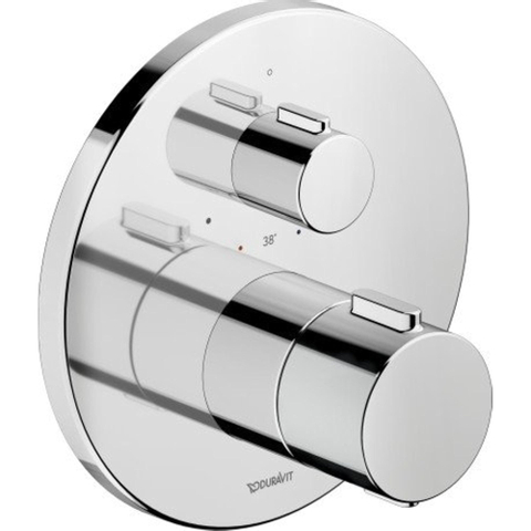 Duravit Thermostatarmaturen Afbouwdeel - inbouw bad/douchekraan - thermostatisch - 1 uitgang - diameter 17cm - glans chroom SW961922