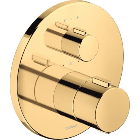 Duravit Thermostatarmaturen Afdekset - 2 functies - mat goud gepolijst SW997663