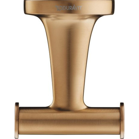 Duravit Starck T Handdoekhaak - dubbel - rond - geborsteld brons SW962047