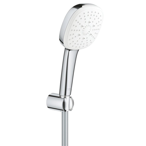Grohe Tempesta 110 Cube Handdoucheset - diameter 11cm - 3 straalsoorten - niet verstelbaar - 150cm - chroom SW999111