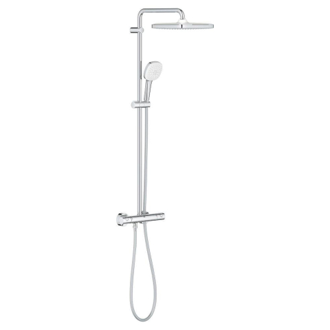 Grohe Tempesta 250 Cube ensemble de douche pluie apparent – thermostatique – douche de tête 25 x 25 cm – douchette carrée – chrome SW999108