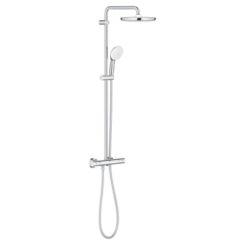 Grohe Tempesta System 250 ensemble de douche pluie apparent – thermostatique – douche de tête Ø 25 cm – douchette – chrome SW999131
