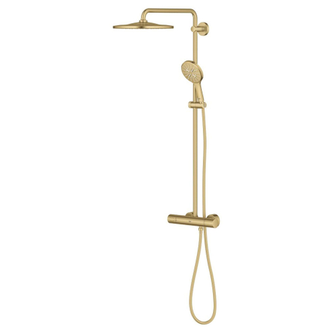 Grohe Rainshower SmartActive 310 ensemble de douche pluie apparent – thermostatique – douche de tête Ø 31 cm – cool sunrise brossé SW999146