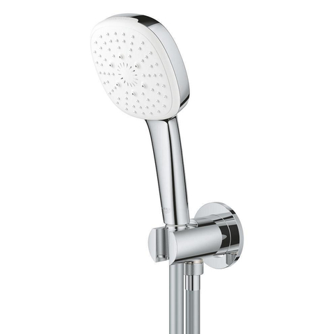 Grohe Tempesta 110 Cube Handdoucheset - diameter 11cm - 3 straalsoorten - met wandaansluitbocht - 150cm - chroom SW999130