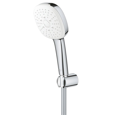 Grohe Tempesta 110 Cube Handdoucheset - diameter 11cm - 3 straalsoorten - niet verstelbaar - 150cm - chroom SW999111