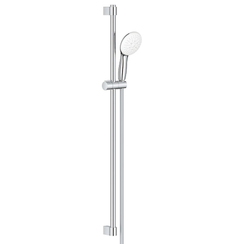 GROHE Tempesta 110 Ensemble barre de douche - 90cm - douchette ronde - 3 types de jets - flexible de douche lisse - chrome SW999053