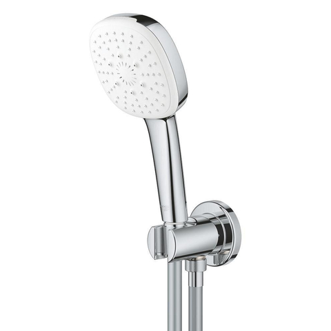 Grohe Tempesta 110 Cube Handdoucheset - diameter 11cm - 3 straalsoorten - met wandaansluitbocht - 150cm - chroom SW999130