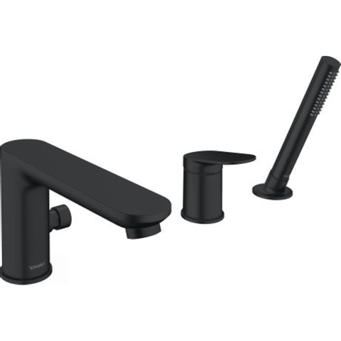 Duravit Wave Mitigeur baignoire - 3 trous - 2 voies - projection 20cm - Noir SW997672