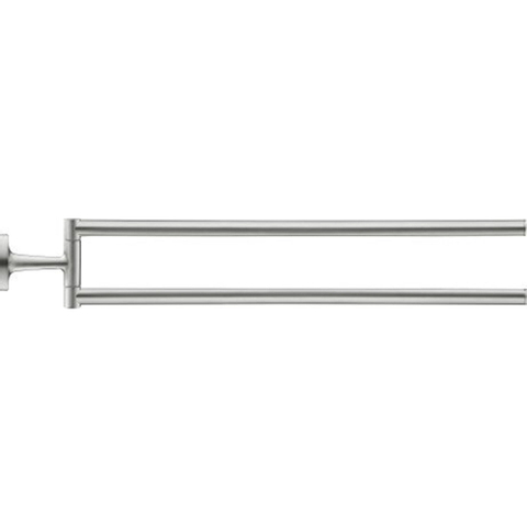 Duravit Starck T Handdoekhouder - 2 stangen - 46.5cm - draaibaar - geborsteld RVS SW962370