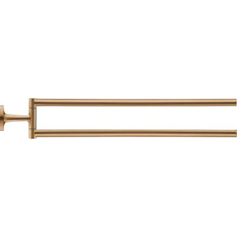 Duravit Starck T Handdoekhouder - 2 stangen - 46.5cm - draaibaar - geborsteld brons SW962043