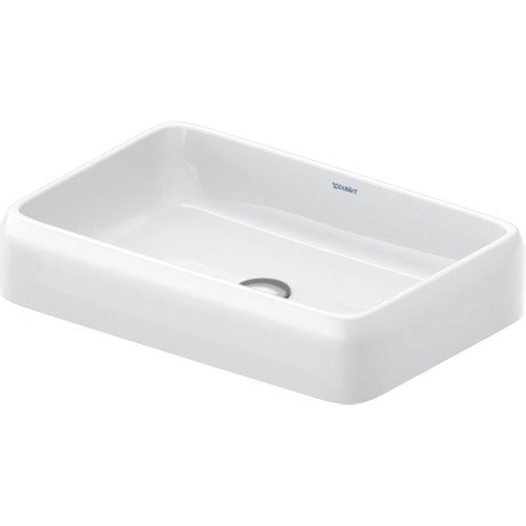 Duravit Qatego Opzetwastafel - 60x40cm - zonder kraangat - zonder overloop - hoogglans wit SW999967