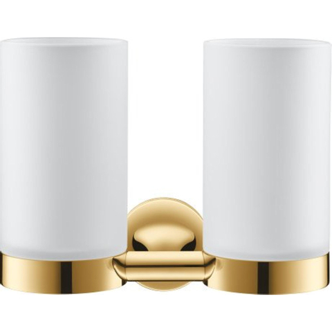 Duravit Starck T Tandenborstelhouder - dubbel - matglas - gepolijst goud SW997764