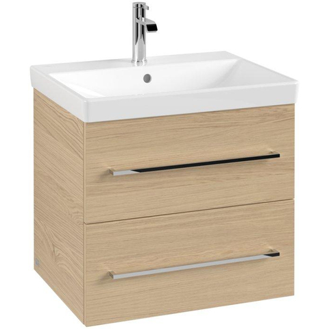 Villeroy & Boch Avento Wastafelonderkast - 2 uittrekladen - 576x514x484mm - Nordic Oak (hout) SW971884