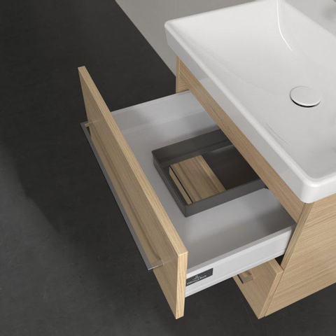 Villeroy & Boch Avento Wastafelonderkast - 2 uittrekladen - 576x514x484mm - Nordic Oak (hout) SW971884