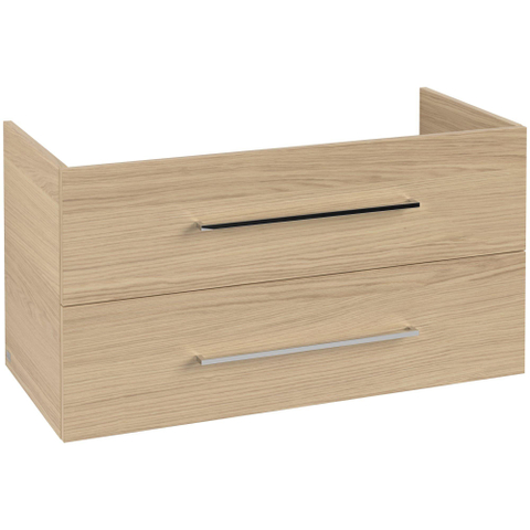 Villeroy & Boch Avento wastafelonderkast - 97.6x51.4cm - 2 lades - Nordic Oak (hout) SW479510