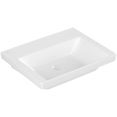 Villeroy & Boch Subway 3.0 Lavabo - 600 x 470 x 165 mm - blanc Alpin brillant (blanc) - sans trop-plein - bord poli SW701554