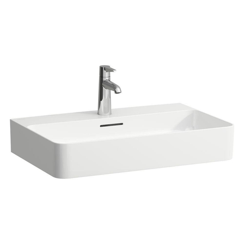Laufen VAL lavabo 42x65x11.5cm avec trou de robinet avec trop-plein dessous rectifié SaphirKeramik lcc-blanc SW28250