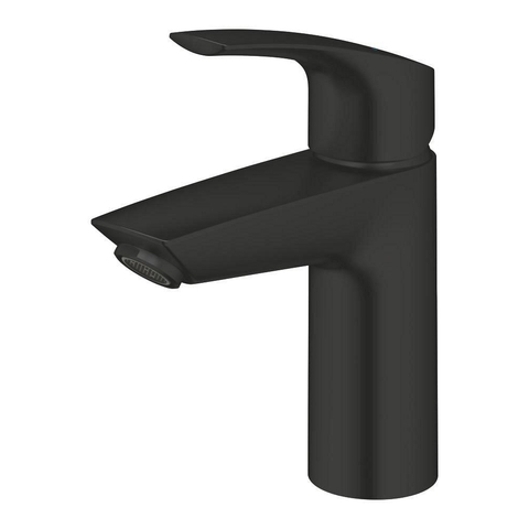 Grohe Eurosmart Wastafelmengkraan - S-size - met push-open waste - recht - matte black (mat zwart) SW1077369