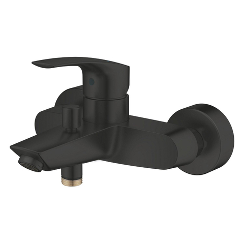 Grohe Eurosmart Badkraanset - eengreeps - opbouw - ronde handdoucheset - matte black (mat zwart) SW1204273