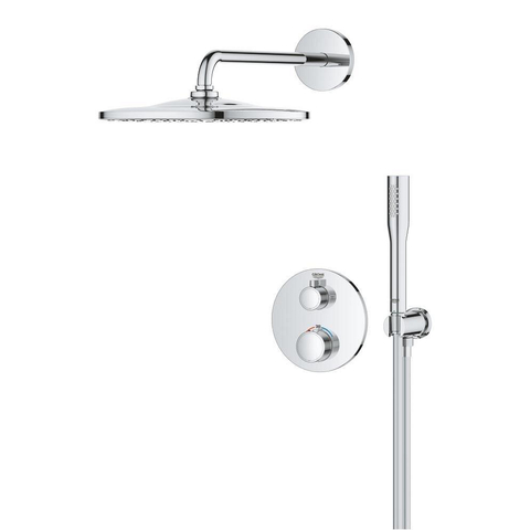 Grohe Grohtherm Perfect Mono Doucheset - inbouw thermostaat - hoofddoucheset 31cm - chroom SW1077248