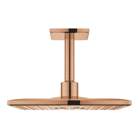 Grohe Rainshower SmartActive 310 Cube Hoofddouche - 31cm - 2 straalsoorten - plafondarm 14.2cm - warm sunset (koper) SW1077344