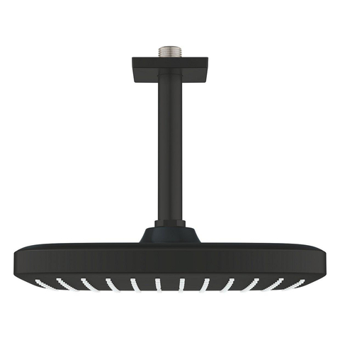 Grohe Tempesta 250 Cube Hoofddouche - 25cm - 1 straalsoort - plafondarm 14.2cm - matte black (mat zwart) SW1077261