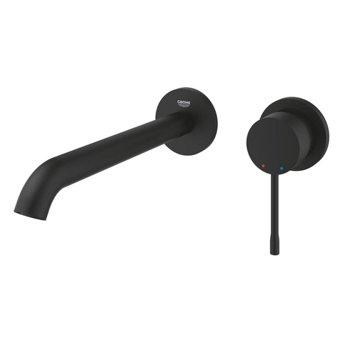 Grohe Essence Wastafelmengkraan - l-size - 2-gats - zonder inbouwdeel - phantom black (zwart) SW1077337