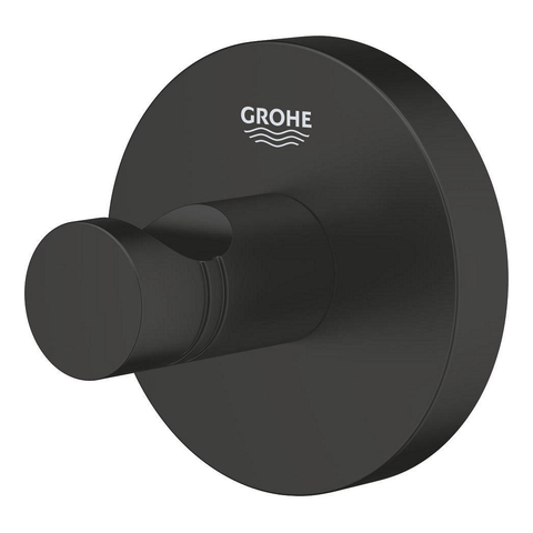 Grohe Essentials Handoekhaak - enkel - matte black (mat zwart) SW1077335