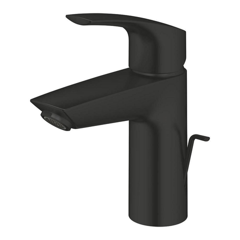 Grohe Eurosmart Wastafelmengkraan - S-size - met trekwaste - matte black (mat zwart) SW1077282