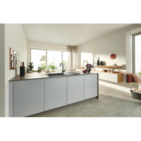 Grohe Eurosmart Keukenmengkraan - 22.8cm - hoge uitloop - matte black (mat zwart) SW1077355