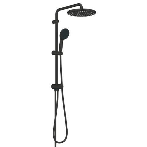 Grohe Tempesta System 250 Regendoucheset - 73.6cm - hoofddouche - 25cm - ronde handdouche - 3 straalsoorten - met omstelkraan - matte black (mat zwart) SW1077232