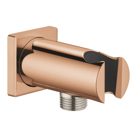 Grohe Rainshower Wandaansluitbocht - 1/2" - met houder - vierkante rozet - warm sunset (koper) SW1108778